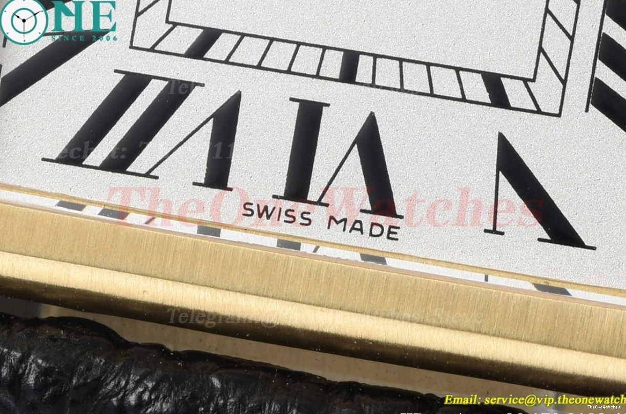 DRF Solo Dial White YG Tank Quartz 24.4mm LE 0301